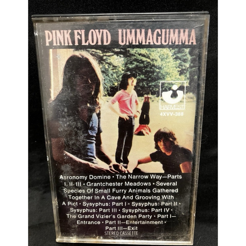 Pink Floyd Ummagumma 1973 Music Cassette Tape Harvest, Original Misspelled Cover